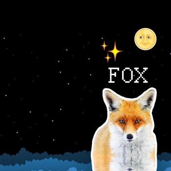 Наклейка на телефон FOX & MOON